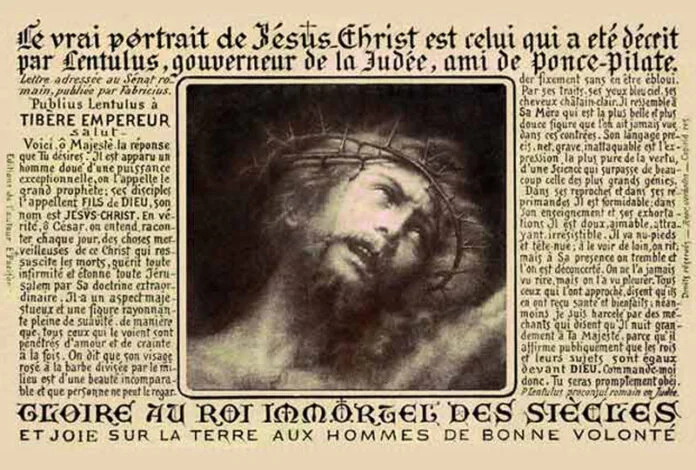 Retrato de Jesus - por Publio Lentulus